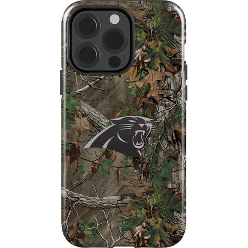 NFL Carolina Panthers Realtree Xtra Green Camo iPhone 15 Pro Impact Case